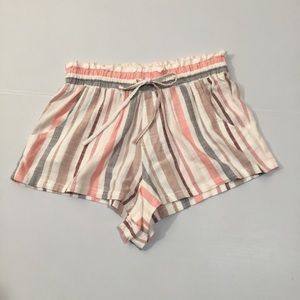 Aeropostale Striped Linen Blend Shorts Medium NEW! Retail $44.95